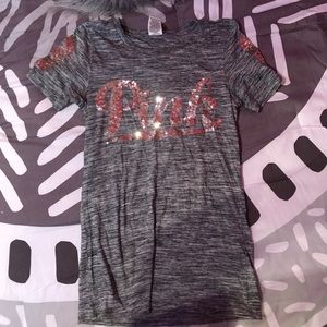 NWOT Pink glitter top